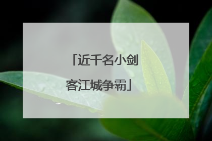 近千名小剑客江城争霸
