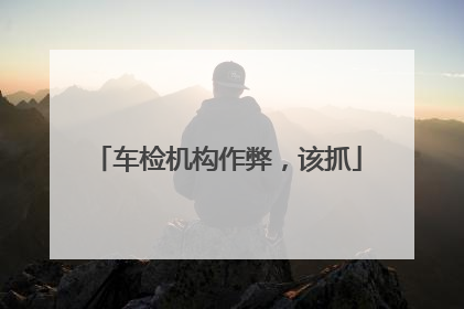 车检机构作弊，该抓