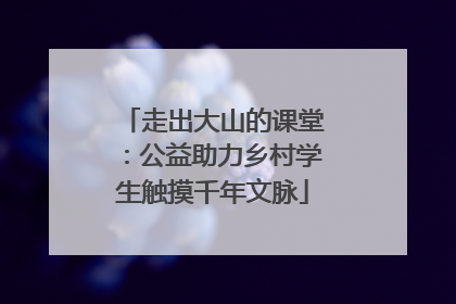 走出大山的课堂：公益助力乡村学生触摸千年文脉
