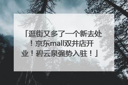 逛街又多了一个新去处！京东mall双井店开业！碧云泉强势入驻！
