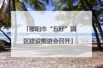 邵阳市“五好”园区建设推进会召开