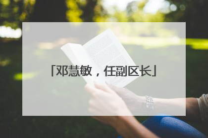 邓慧敏，任副区长