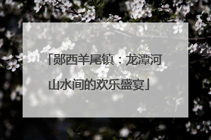 郧西羊尾镇：龙潭河山水间的欢乐盛宴