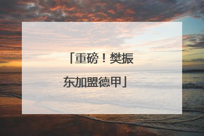 重磅！樊振东加盟德甲