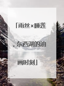 雨丝×睡莲，东西湖的油画时刻
