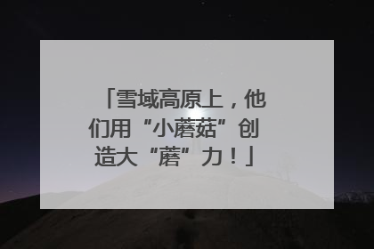 雪域高原上，他们用“小蘑菇”创造大“蘑”力！