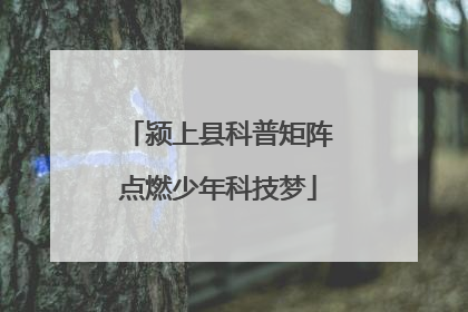 颍上县科普矩阵点燃少年科技梦