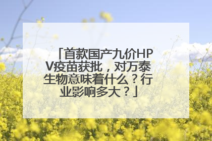 首款国产九价HPV疫苗获批，对万泰生物意味着什么？行业影响多大？