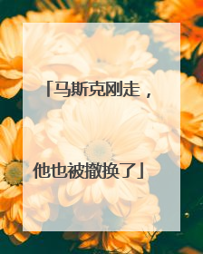 马斯克刚走，他也被撤换了