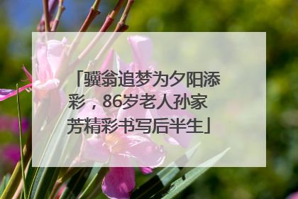 骥翁追梦为夕阳添彩，86岁老人孙家芳精彩书写后半生