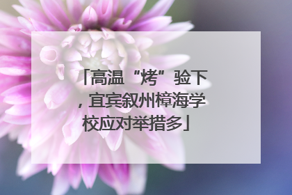 高温“烤”验下，宜宾叙州樟海学校应对举措多