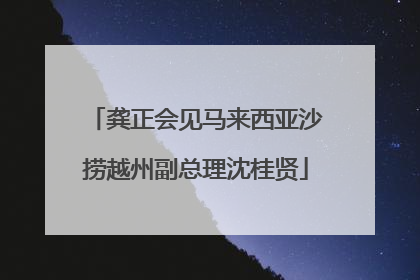 龚正会见马来西亚沙捞越州副总理沈桂贤