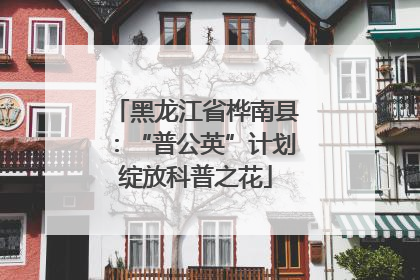 黑龙江省桦南县：“普公英”计划绽放科普之花