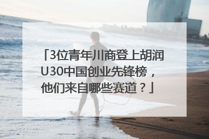3位青年川商登上胡润U30中国创业先锋榜，他们来自哪些赛道？