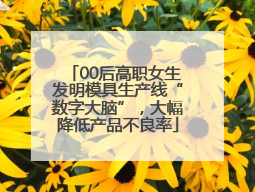 00后高职女生发明模具生产线“数字大脑”，大幅降低产品不良率