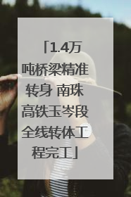 1.4万吨桥梁精准转身 南珠高铁玉岑段全线转体工程完工