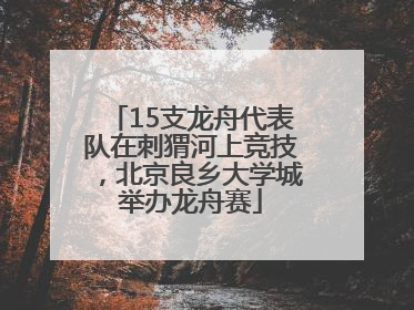 15支龙舟代表队在刺猬河上竞技，北京良乡大学城举办龙舟赛