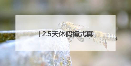 2.5天休假模式真的来了，一地试行