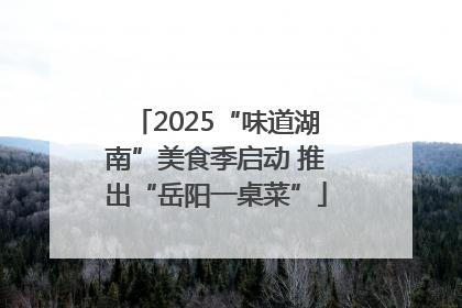 2025“味道湖南”美食季启动 推出“岳阳一桌菜”