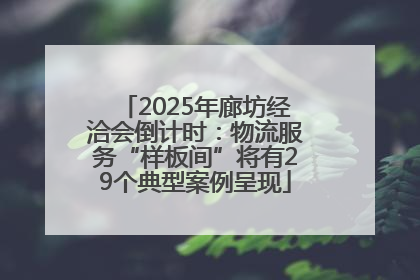 2025年廊坊经洽会倒计时：物流服务“样板间”将有29个典型案例呈现