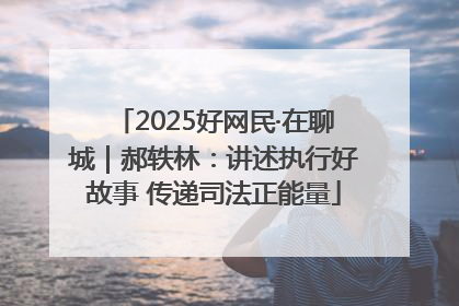 2025好网民·在聊城｜郝轶林：讲述执行好故事 传递司法正能量