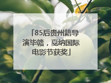 85后贵州籍导演毕赣，戛纳国际电影节获奖