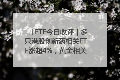 ETF今日收评｜多只港股创新药相关ETF涨超4%，黄金相关ETF跌逾1%