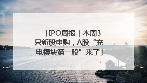 IPO周报｜本周3只新股申购，A股“充电模块第一股”来了