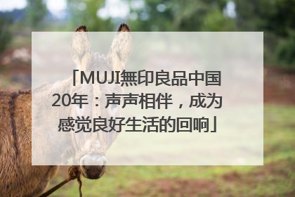 MUJI無印良品中国20年：声声相伴，成为感觉良好生活的回响