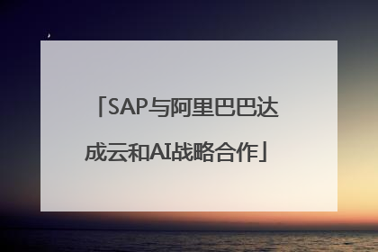 SAP与阿里巴巴达成云和AI战略合作